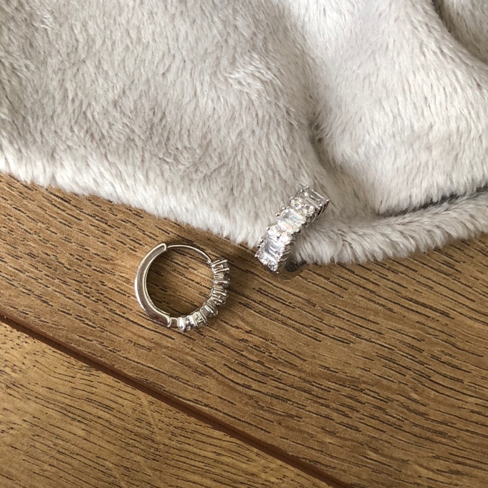 Silver hoop earrings